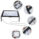 Full Page PVC Reading Magnifier Foldable Magnifying Loupe with 4 LED Lights