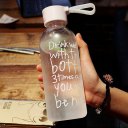 600ML Breakproof Glass Water Bottle Travel Drinking Water Bottle Drinkware