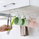 8 Hook Rack Bathroom Kitchen Hanging Organizer Coffee Water Cup Storage Holder