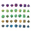 Creative Dual Color Mixed Series 7 Pcs Set Multi-Faceted Acrylic Dice