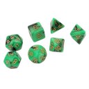 Creative Dual Color Mixed Series 7 Pcs Set Multi-Faceted Acrylic Dice