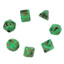 Creative Dual Color Mixed Series 7 Pcs Set Multi-Faceted Acrylic Dice