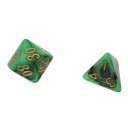 Creative Dual Color Mixed Series 7 Pcs Set Multi-Faceted Acrylic Dice