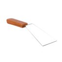 Wood Handle Stainless Steel Baking Spatula Durable BBQ Shovel Steak Turner