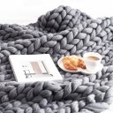 Hand Made Thick Knitting Line Braided Carpet Bedroom Rug Kids Soft Nap Blanket