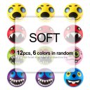 12PCS Monster Expression Stress Relief Sponge Foam Balls Hand Squeeze Toys