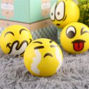 Yellow Facial Expression Stress Relief Sponge Foam Balls Hand Squeeze Toy