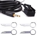 6000CD AUX Input Lead Adapter Cable 3.5mm For Ford With Four Removal Keys