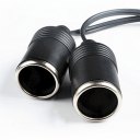 Dual Port Car Cigarette Lighter Power Charger Adapter Female Socket Plug