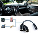 Dual Port Car Cigarette Lighter Power Charger Adapter Female Socket Plug