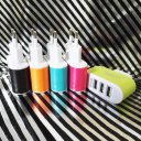 Universal Candy Color 3USB Charger Travel Wall Charger Adapter EU Plug