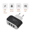 Universal Candy Color 3USB Charger Travel Wall Charger Adapter EU Plug