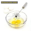 Kitchen Manual Egg Beater Stainless Steel Egg Beaters Milk Butter Whisk