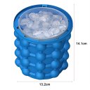 Ice Cubes Maker Genie Space Saving Dual Chambers Silicone Ice Cubes Maker Mold