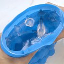 Ice Cubes Maker Genie Space Saving Dual Chambers Silicone Ice Cubes Maker Mold