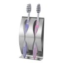 Stainless Steel Toothbrush Wall Mounted Toothbrush Holder With 2 Holes Rack