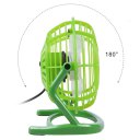 816 4" Desktop Fan USB Power Supply 2 Speeds Mini Portable Fan Green