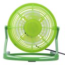 816 4" Desktop Fan USB Power Supply 2 Speeds Mini Portable Fan Green