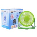 816 4" Desktop Fan USB Power Supply 2 Speeds Mini Portable Fan Green