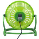 816 4" Desktop Fan USB Power Supply 2 Speeds Mini Portable Fan Green