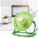 816 4" Desktop Fan USB Power Supply 2 Speeds Mini Portable Fan Green