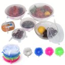 6PCS/Set Food Grade Silicon Lids Universal Stretch Lid-bowl Food Saver Cover