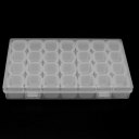 Transparent 28 Slots Jewelry Storage Box Case Nail Art Beads Tools Organizer