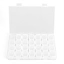 Transparent 28 Slots Jewelry Storage Box Case Nail Art Beads Tools Organizer