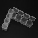 Transparent 28 Slots Jewelry Storage Box Case Nail Art Beads Tools Organizer