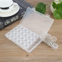 Transparent 28 Slots Jewelry Storage Box Case Nail Art Beads Tools Organizer