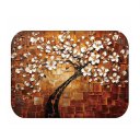 Soft Coral Fleece Tree Anti Slip Bedroom Bathroom Floor Door Carpet Mat Pad