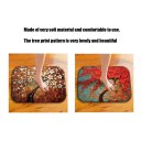 Soft Coral Fleece Tree Anti Slip Bedroom Bathroom Floor Door Carpet Mat Pad