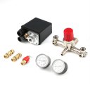 Adjustable Pressure Switch Pressure Regulating with 2 Press Gauges Valve Control