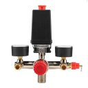 Adjustable Pressure Switch Pressure Regulating with 2 Press Gauges Valve Control