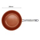 Non-stick Copper Frying Pan No Oil-smoke Kitchen Cooking Tool 20cm Home Pan