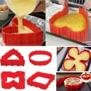 Nonstick 4Pcs Set Silicone DIY Cake Mold Baking Tools Kitchen Accessories