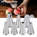 7pcs/Set Baking Tools Stailess Steel Sphere Ball Shape Cake Cream Nozzles