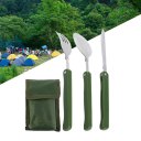 Portable Folding Camping Tool Outdoor Tableware Folding Fork Spoon Knife