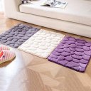 Non-Slip 3D Cobblestone Solid Color Home Kitchen Bathroom Carpet Floor Mats