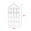 Large Capacity 16 Grids Wardrobe Hanging Organizer Bras Socks Storage Bag