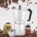 Aluminum 8-Angle Moka Espresso Cup Continental Moka Percolator Pot 3cup/6cup