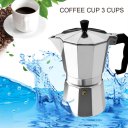 Aluminum 8-Angle Moka Espresso Cup Continental Moka Percolator Pot 3cup/6cup