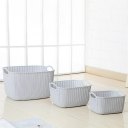 Plastic Weaving Rattan Basket Multifunction Bathroom Shower Storage Basket