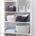 Plastic Weaving Rattan Basket Multifunction Bathroom Shower Storage Basket