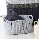 Plastic Weaving Rattan Basket Multifunction Bathroom Shower Storage Basket