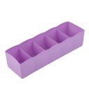 Five Grids Multifunction Underwear Socks Tiny Things Storage Box Plastic Finishing Box Drawer Desk Bed Cabinet