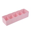 Five Grids Multifunction Underwear Socks Tiny Things Storage Box Plastic Finishing Box Drawer Desk Bed Cabinet