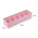 Five Grids Multifunction Underwear Socks Tiny Things Storage Box Plastic Finishing Box Drawer Desk Bed Cabinet