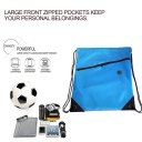 Universal Drawstring Bag Schoolbag Backpack PE Gym Sports Swim Bag With Zipper