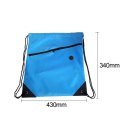 Universal Drawstring Bag Schoolbag Backpack PE Gym Sports Swim Bag With Zipper